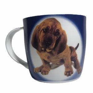NWOT Mulberry  Hound Dog Puppie Blue 12 oz Mug